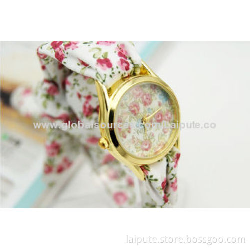 2014 Hot Sale Fashion Ladies' Ribbon Wristwatches